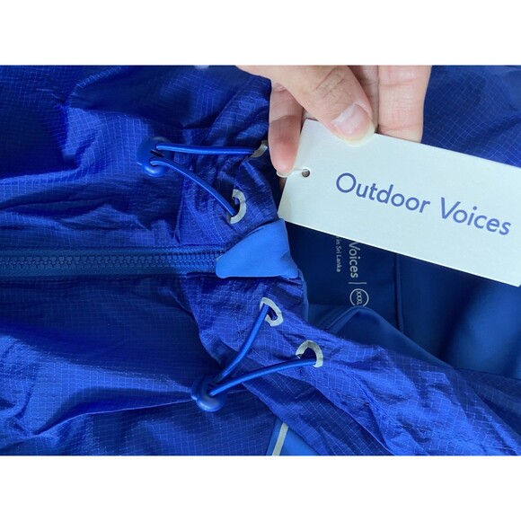 Outdoor Voices FrostKnit Hoodie Jacket 3XL Blue Womens Quarter Zip Hiking NWT - Picture 3 of 16